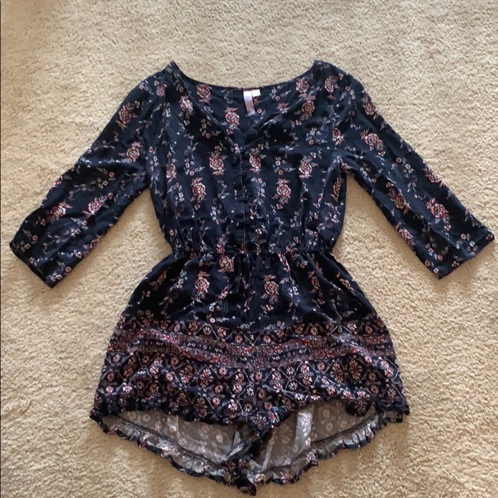 Floral/paisley romper